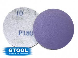 фото Шлифовальный круг GTOOL Velcro Bora-1 d75, на липучке, зерно P180, уп-ка 10шт