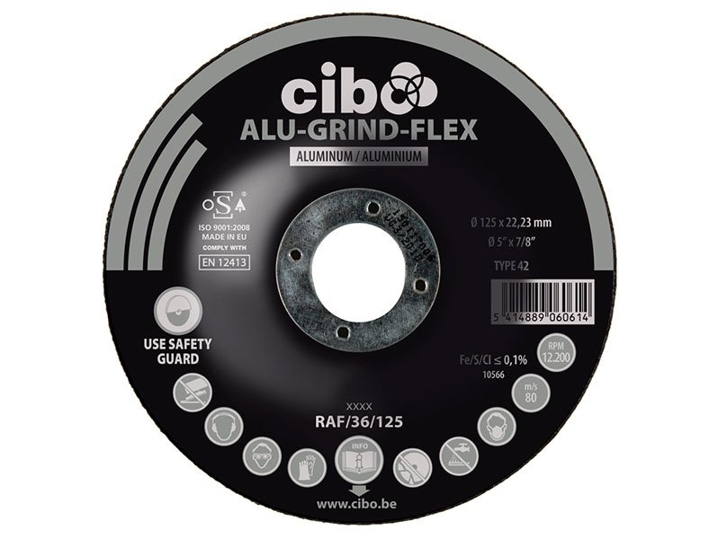 фотография Шлифовальные круги фото Гибкий зачистной круг по алюминию d125, зернистость 54