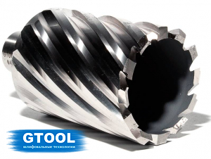 фото Корончатое сверло по металлу GTOOL G-Cut XE Weldon19 глубина 50/55мм, диаметр 45мм