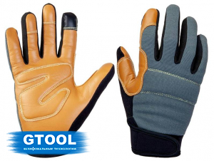 фото Защитные антивибрационные кожаные перчатки Jeta Safety JAV06 Omega, размер 9/L