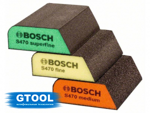 фото Набор шлифовальных губок Bosch 69x97x26, зернистости Medium (Р180-240)/Fine(Р220-320)/Super fine(Р320-500)